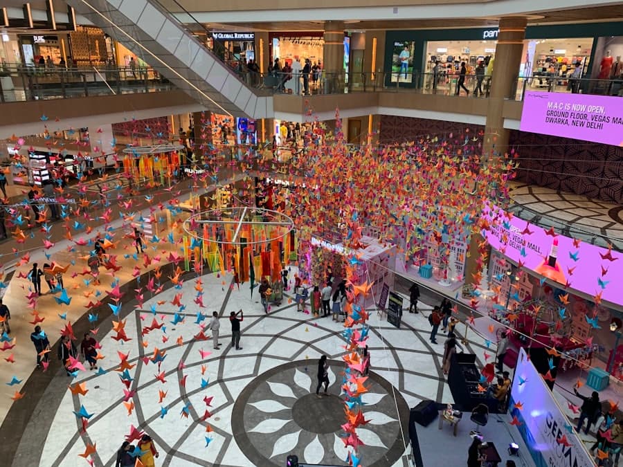 Shopping mall concourse under surveillance