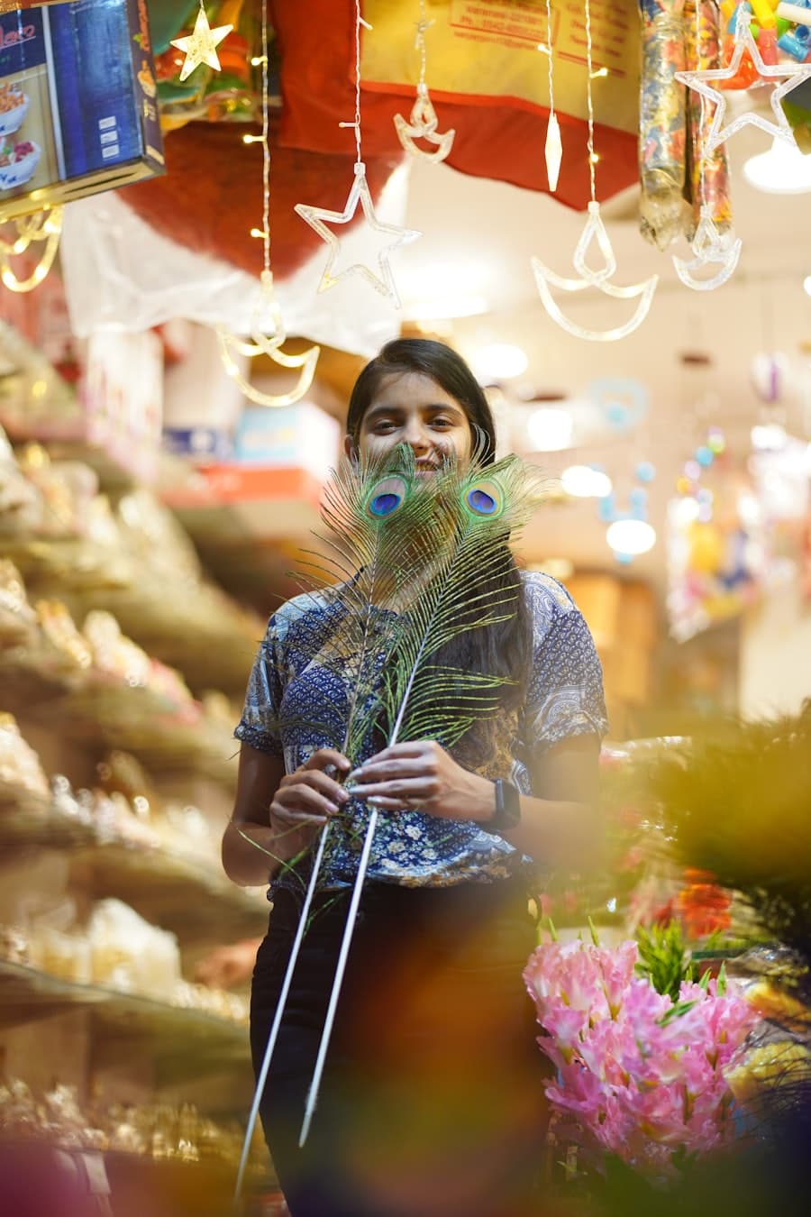 Customer shopping in store