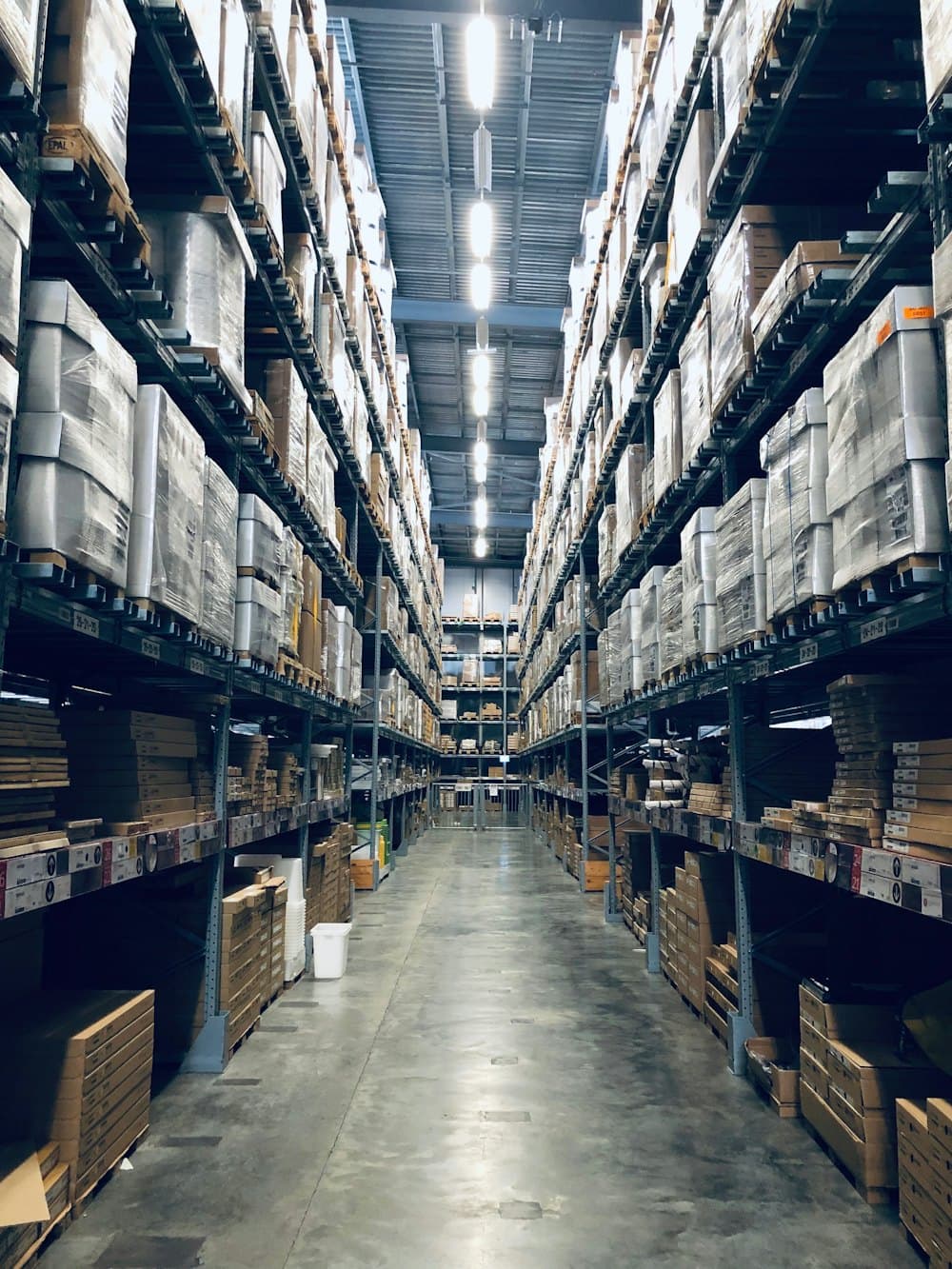 Stockroom aisles under watch