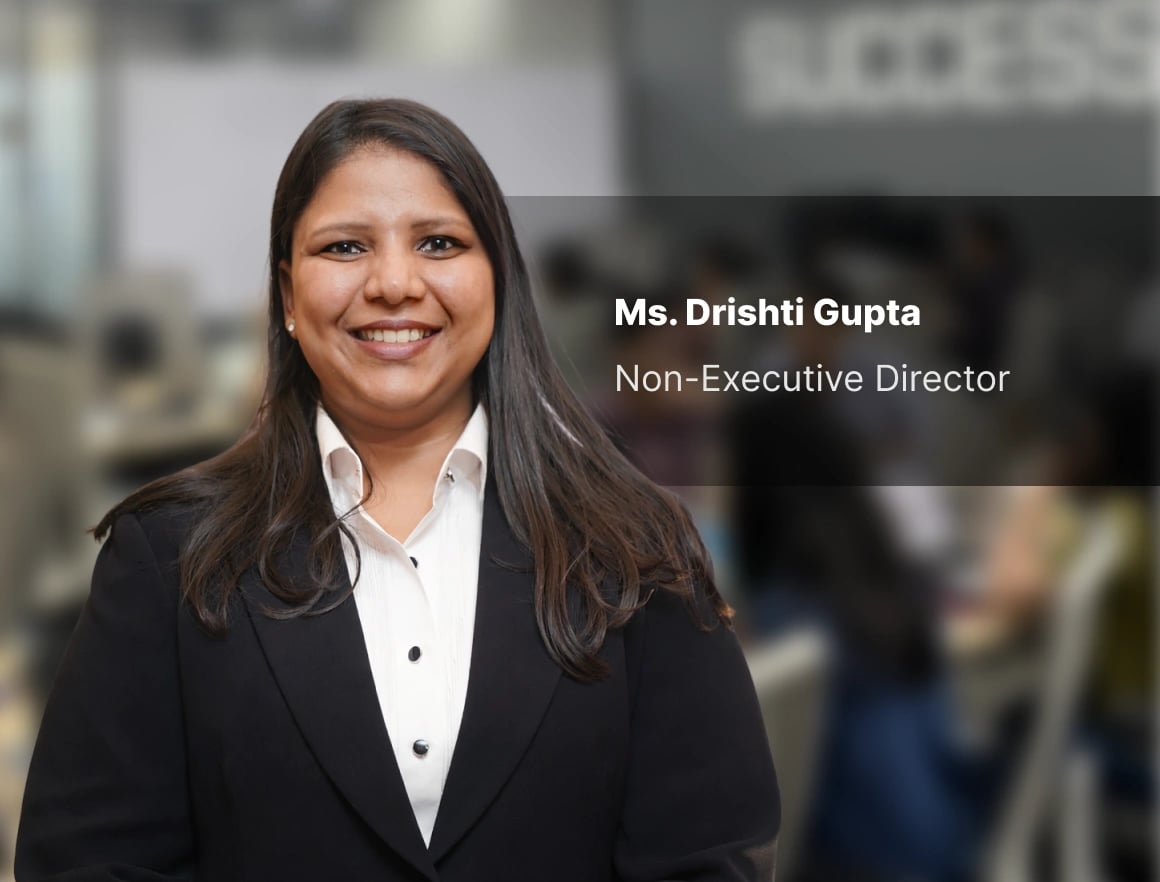 Portrait of Ms. Drishti Gupta, Non Executive Director