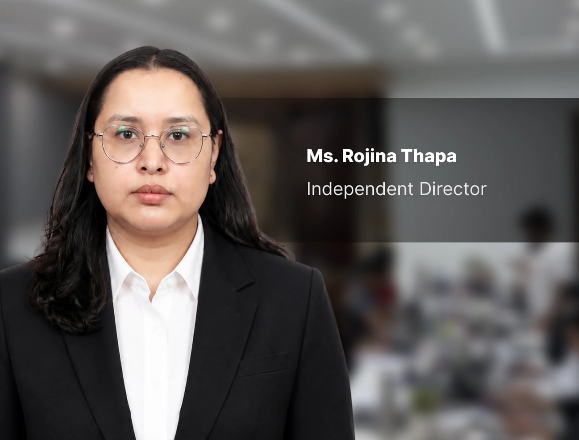 Portrait of Ms. Rojina Thapa, Independent Director