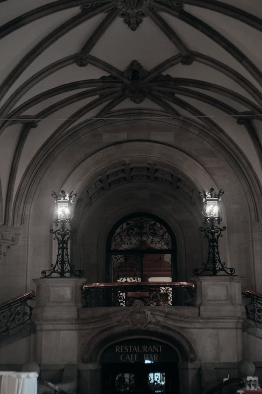 Vaulted branch interior