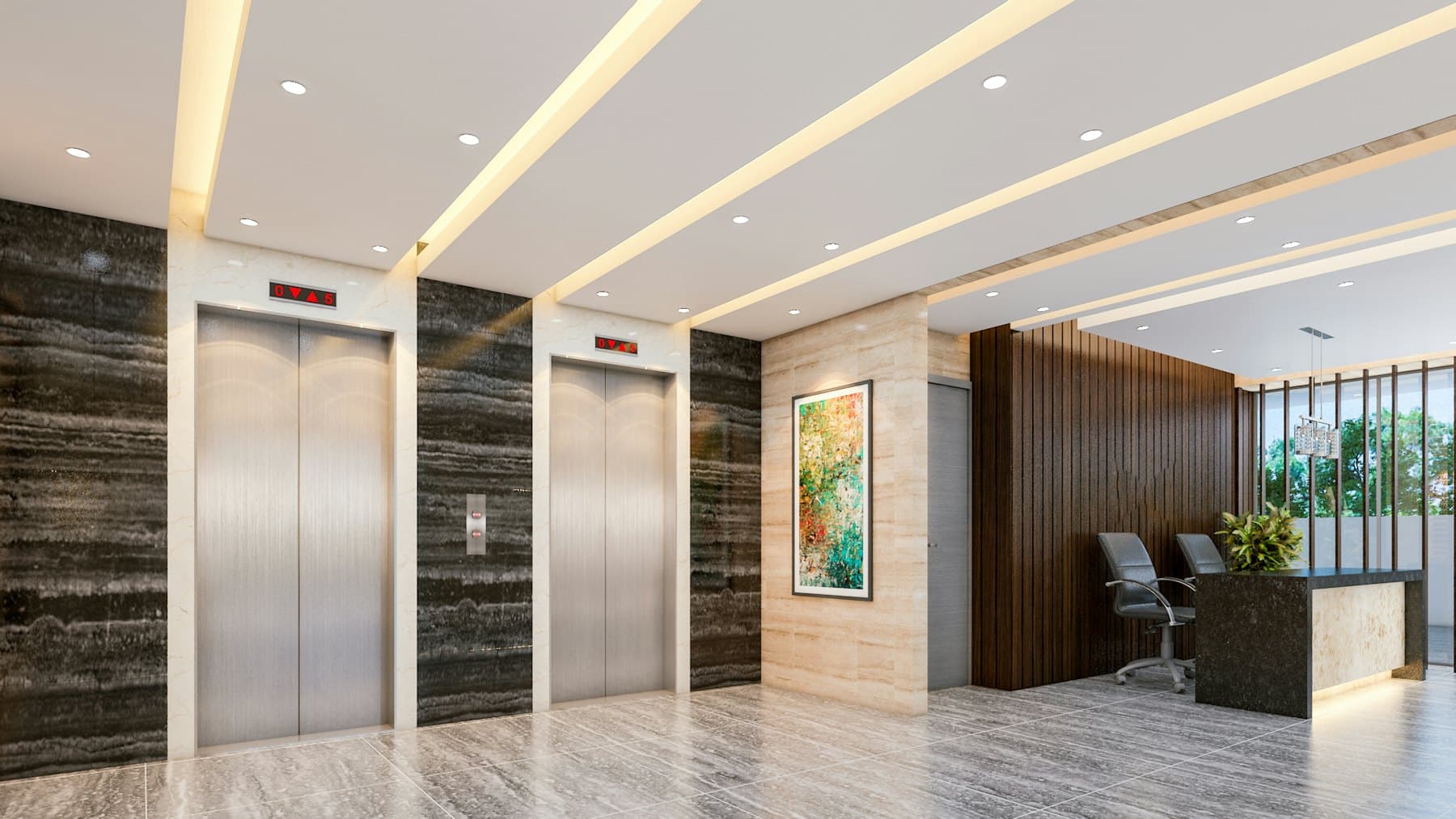 Bank banking hall