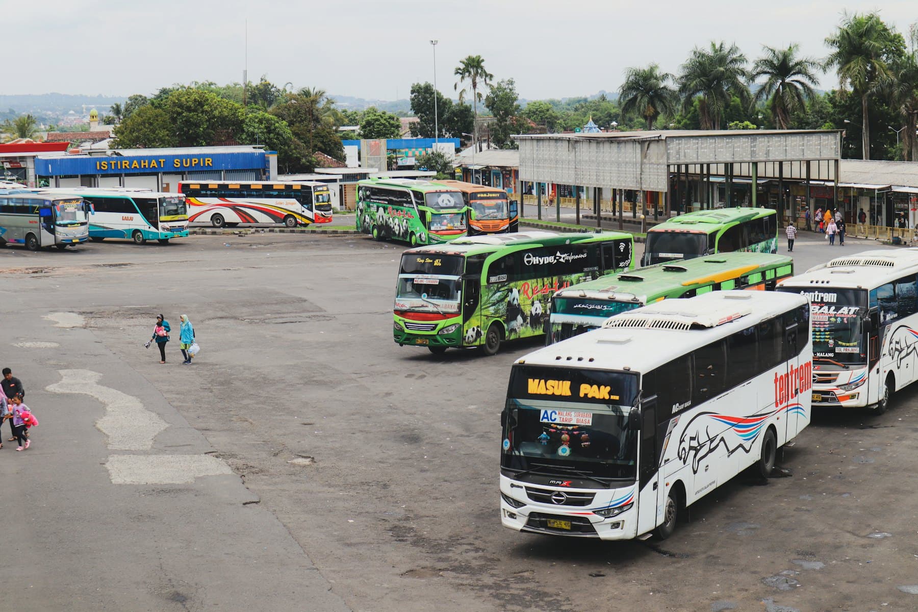 Bus depot under watch