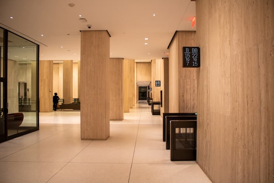 Corporate lobby entrance