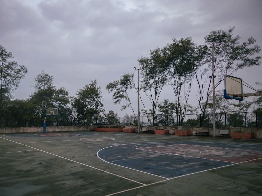 Campus grounds after hours