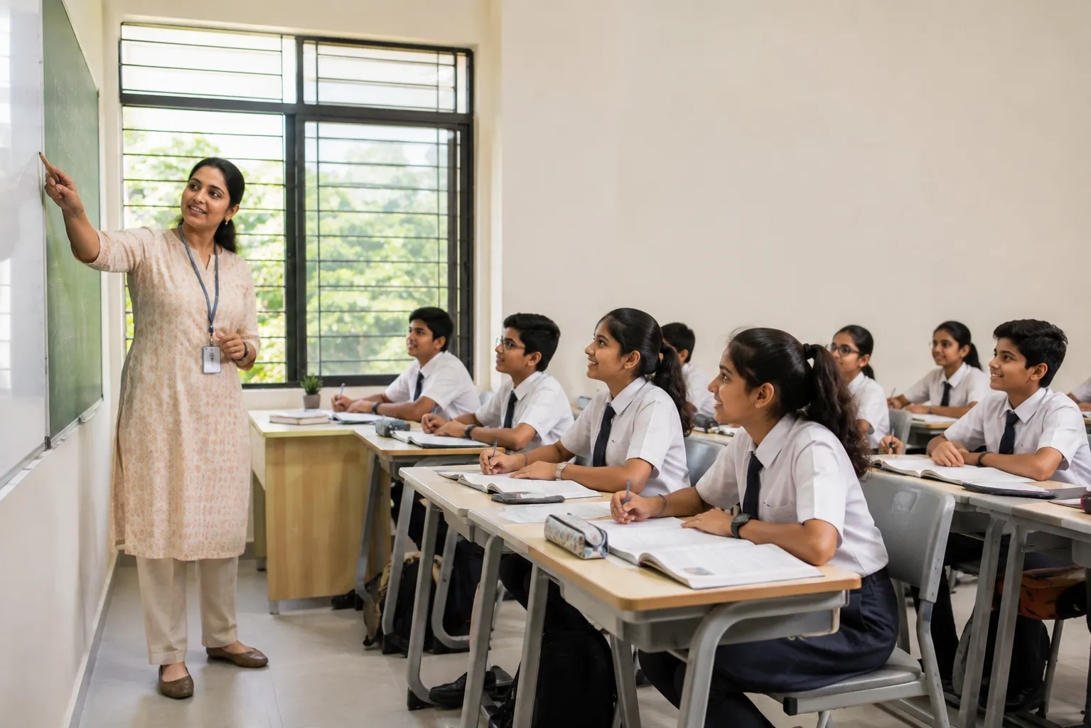iDONE Education Sector Teacher leading a classroom representing iDONE attendance management in education
