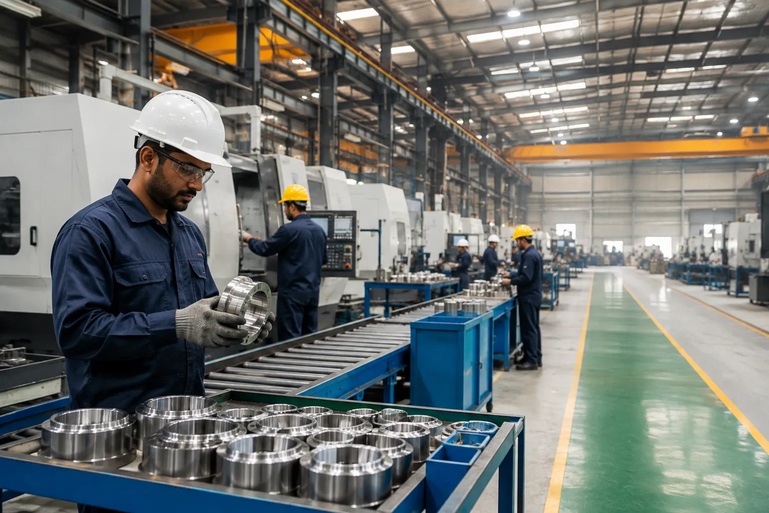 iDONE Manufacturing Sector Worker on a manufacturing factory floor representing iDONE deployment in manufacturing