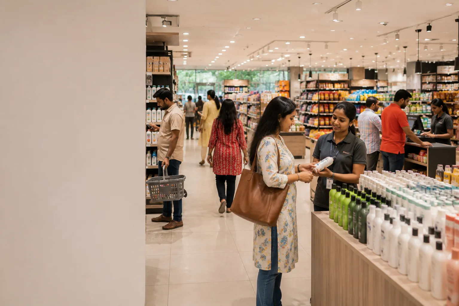 iDONE Retail Sector Shoppers browsing inside a retail store representing iDONE workforce management for retail