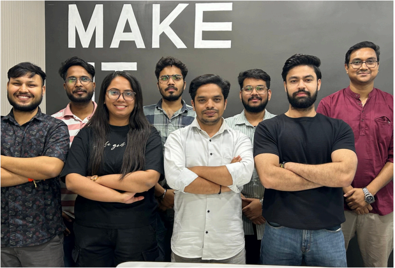 Transline Technologies team members group portrait in the office