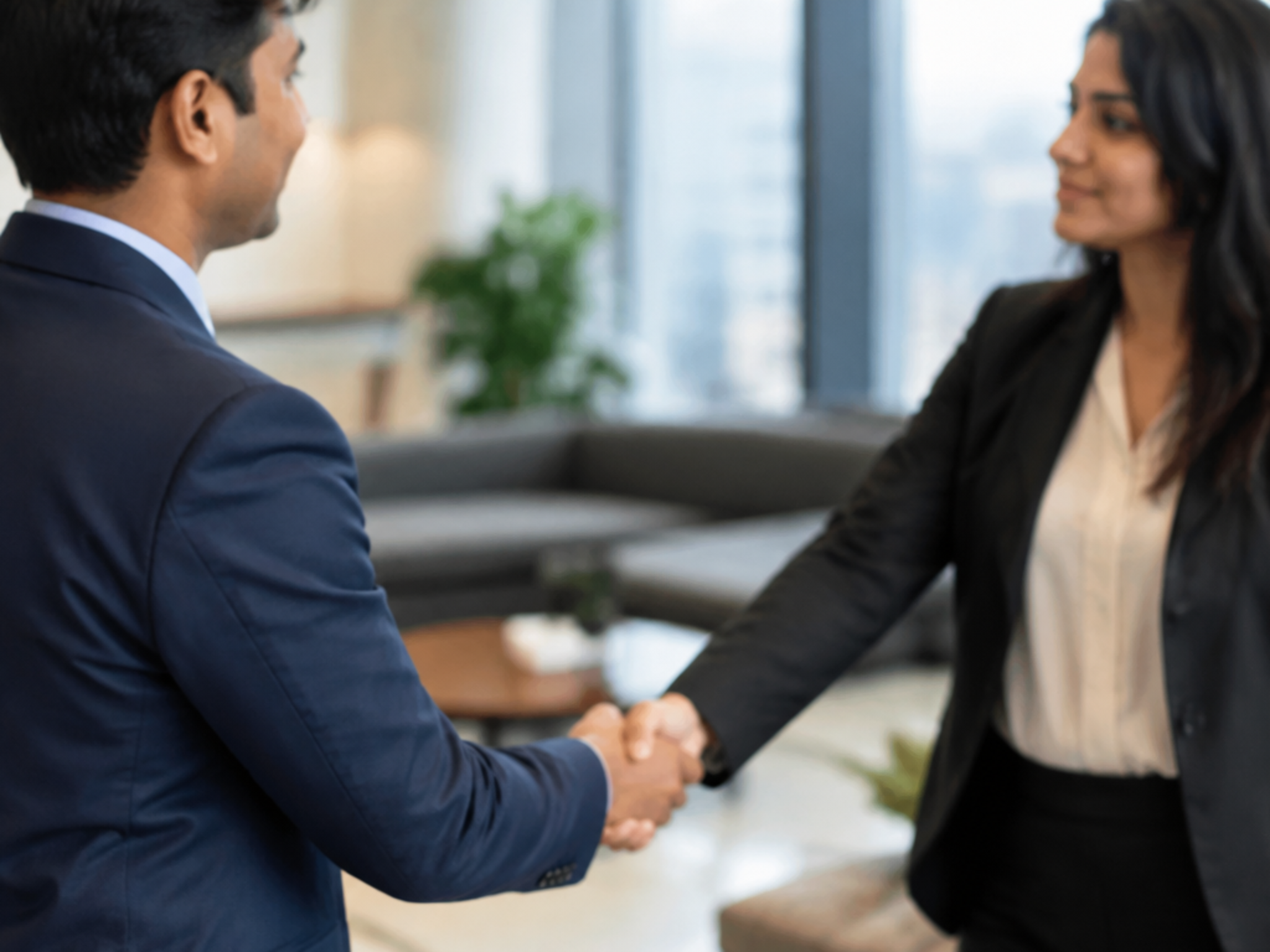 Business handshake between partners