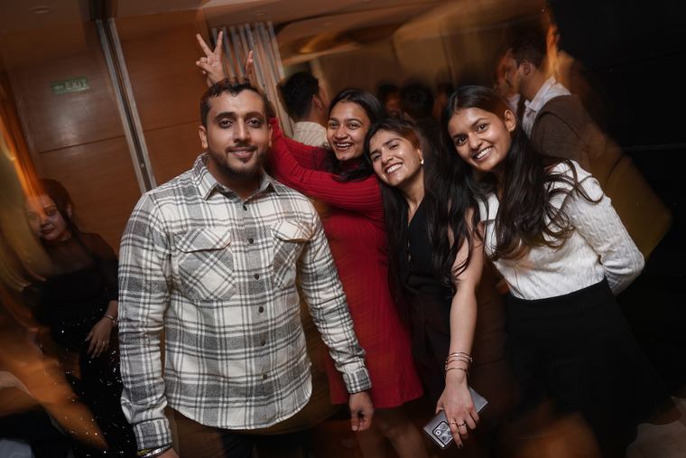 Colleagues celebrating together