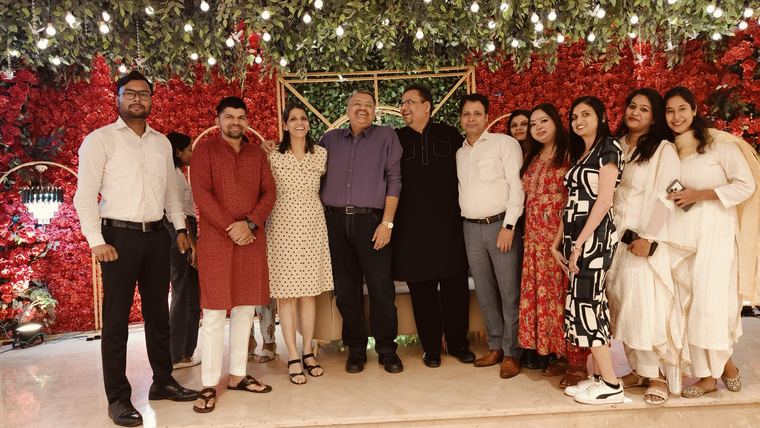 The Diwali celebration at the office