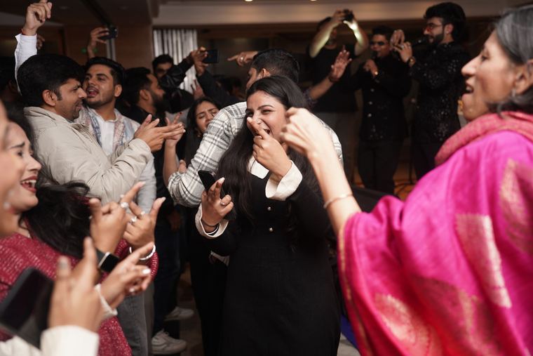 Laughter at the celebration