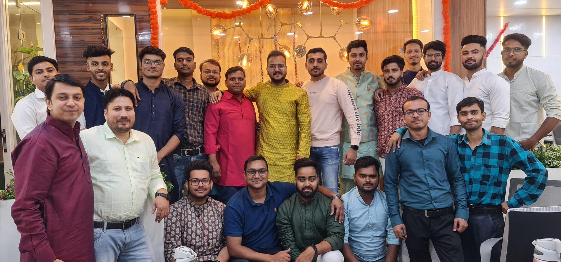 The Transline Technologies team together at the Delhi office